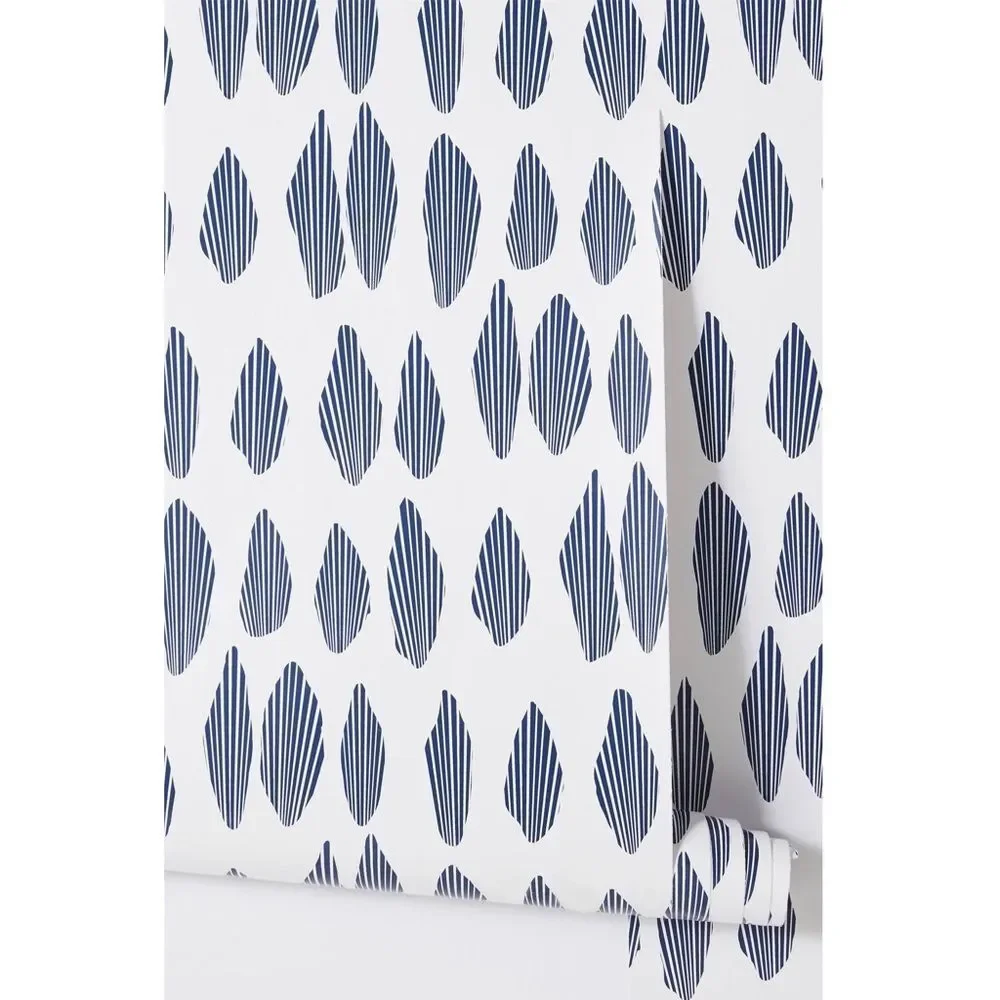 Anthropologie Cascade Marine Wallpaper Blue